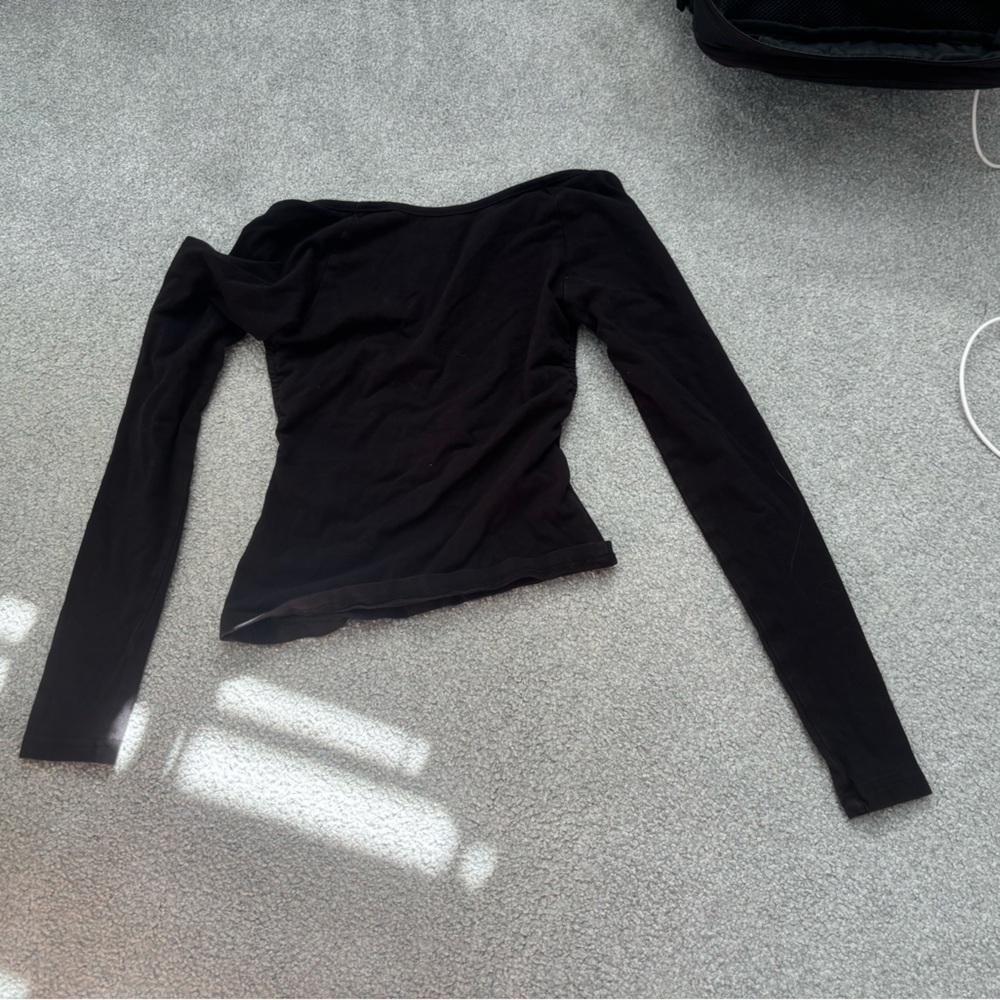 Princess Polly Black Long Sleeve Bodysuit